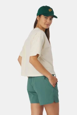 Ayacucho Cropped Mini Embroidery Tee Dames