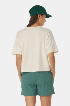 Ayacucho Cropped Mini Embroidery Tee Dames