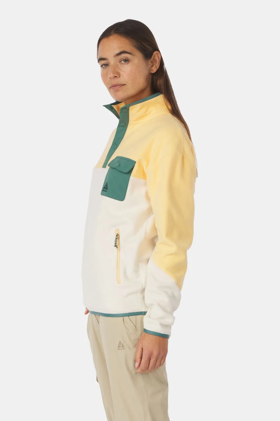 Ayacucho Peniche Micro Fleece Snap Pullover Dames