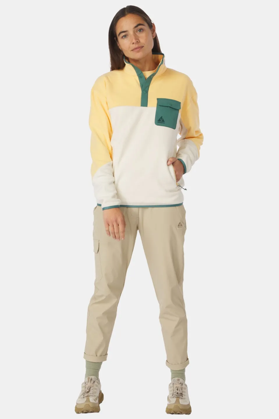 Ayacucho Peniche Micro Fleece Snap Pullover Dames