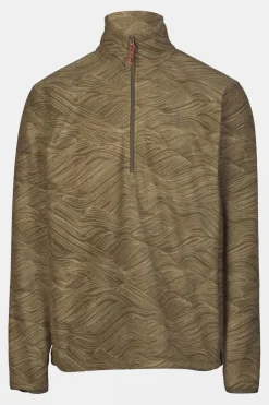 Ayacucho Wave Printed 1/2 Zip Fleecetrui