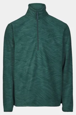 Ayacucho Wave Printed 1/2 Zip Fleecetrui