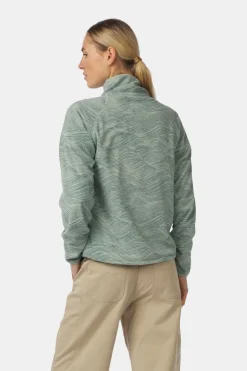Ayacucho Wave Printed 1/2 Zip Fleecetrui Dames