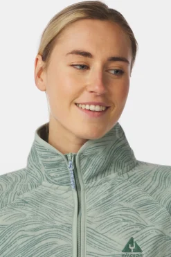 Ayacucho Wave Printed 1/2 Zip Fleecetrui Dames
