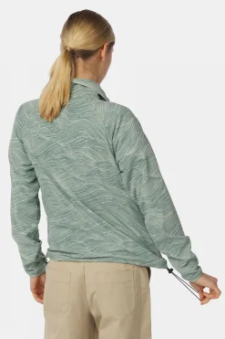 Ayacucho Wave Printed 1/2 Zip Fleecetrui Dames