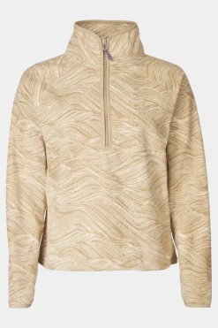 Ayacucho Wave Printed 1/2 Zip Fleecetrui Dames