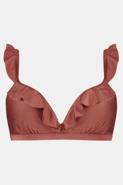 Beachlife Chocolate Shine Padded Wired Bikini Top
