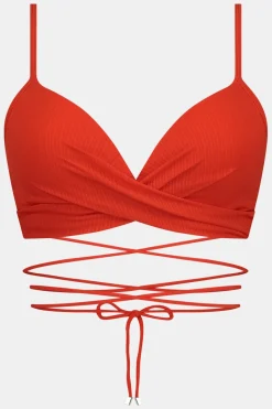Beachlife Fiery Red Padded Wired Bikini Top