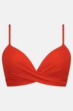 Beachlife Fiery Red Padded Wired Bikini Top