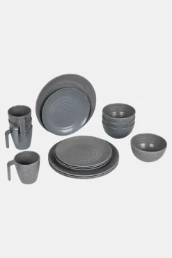 Bo-Camp Servies 100% Melamine 16-Delig Stone