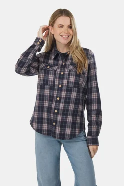 Buitenmens Flannel Melton Ruit Blouse Dames