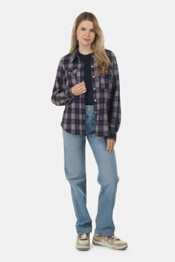 Buitenmens Flannel Melton Ruit Blouse Dames