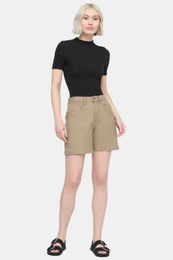 Duer Stretch Canvas High Rise Relaxed Kortebroek Dames