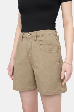 Duer Stretch Canvas High Rise Relaxed Kortebroek Dames
