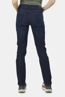 Duer Tech Fleece Denim Slim Straight Broek Dames