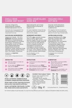Firepot Vegan Chilli Non Carne Met Rijst 1-persoon Maaltijd