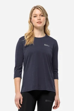 Jack Wolfskin Crosstrail 3/4 Sleeve Tee Shirt Dames