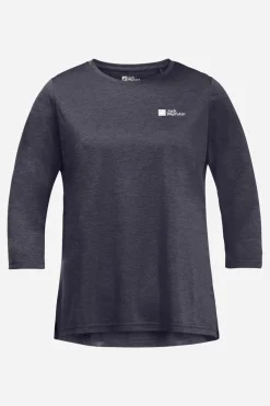 Jack Wolfskin Crosstrail 3/4 Sleeve Tee Shirt Dames