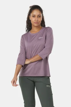 Jack Wolfskin Crosstrail 3/4 Sleeve Tee Shirt Dames