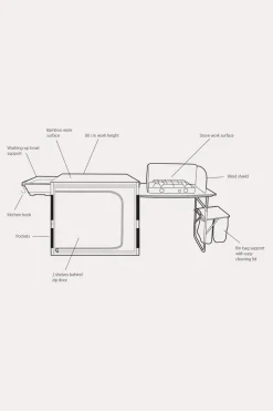 Outwell Padres Keukentafel met Zij-unit