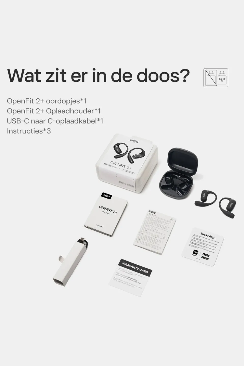 Shokz OpenFit 2+ Koptelefoon