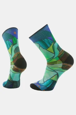 Smartwool Hike Mirror Mountain Print Crew Wandelsok