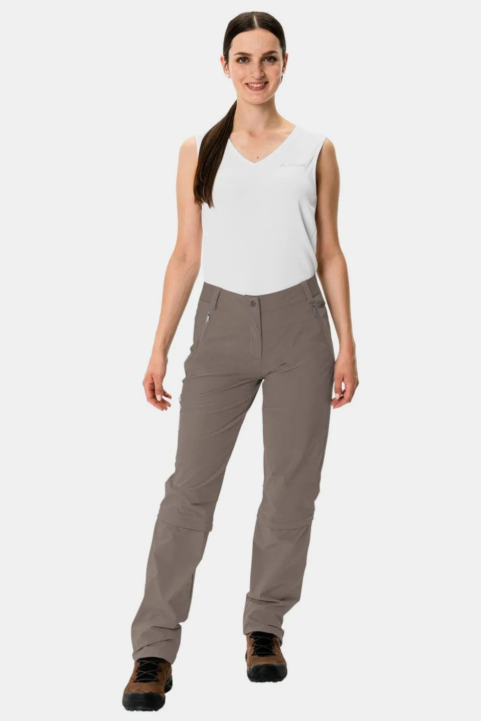 Vaude Farley Stretch Capri T-Zip III Afritsbroek Dames